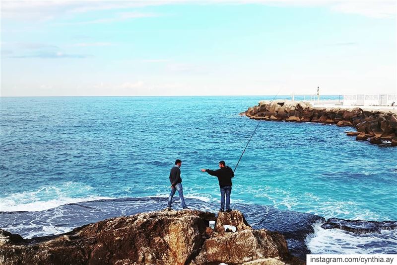 You!  beach  beachlife  fishing  friends  ig_street  ig_lebanon ... (Beirut, Lebanon)