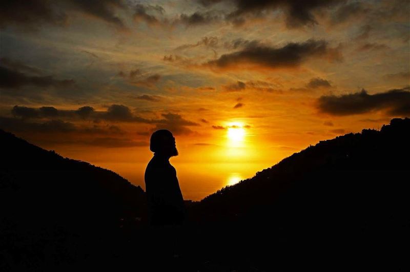 You can always find me in the middle of NOWHERE!  me  sunset  clouds ...