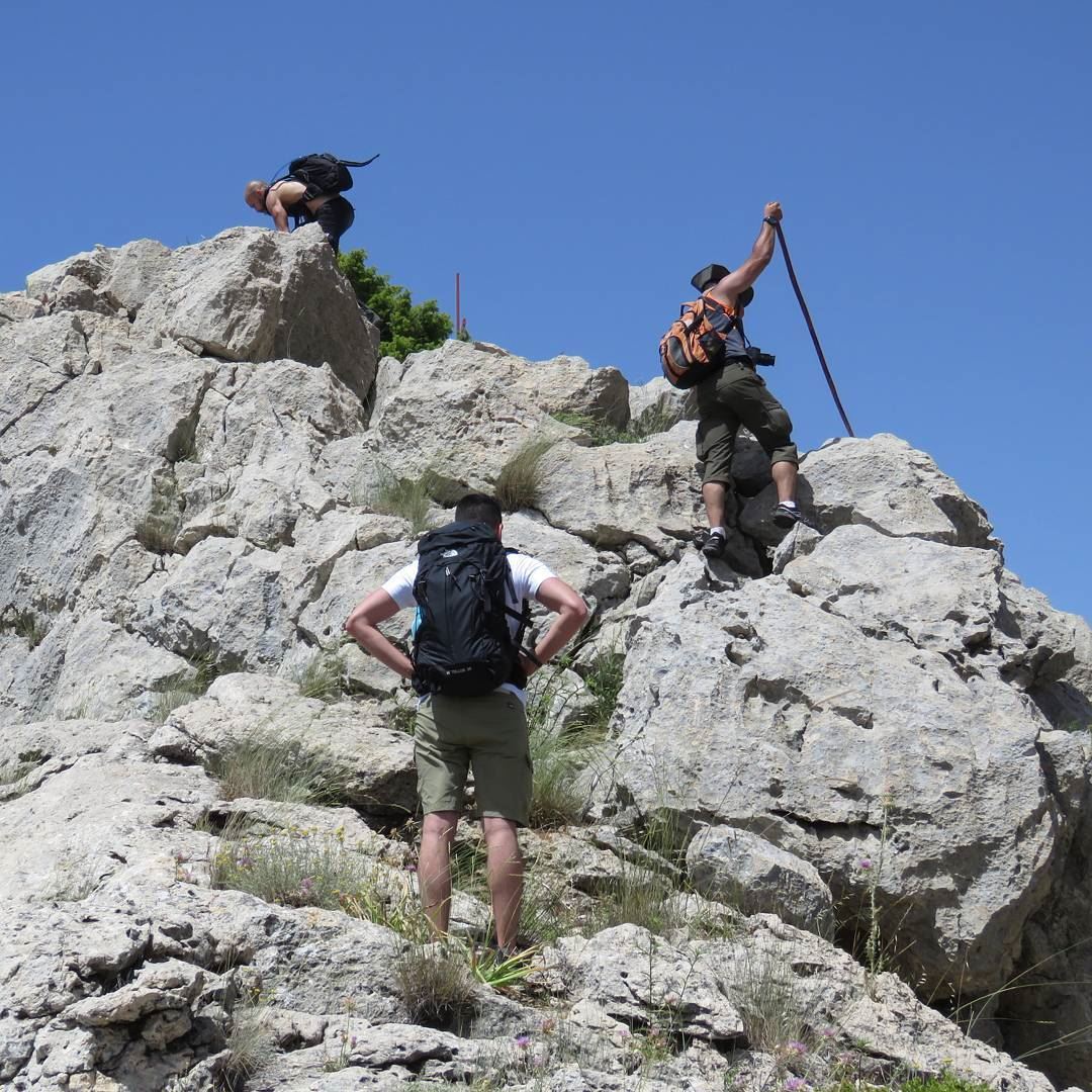 You can conquer anything.  hiking  travel  blogger  hike  cliff  sky ... (Tannourine)