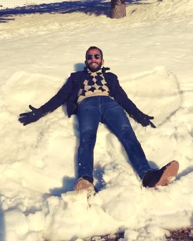 You see it then you're happy like a child again ❄️️❄️️👶😌.-- snow ... (Faraya, Mont-Liban, Lebanon)