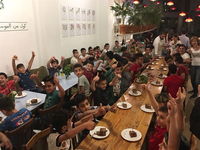 Youngsters from  Lebanon and  Iraq filled  TawletBeirut's tables tonight,...