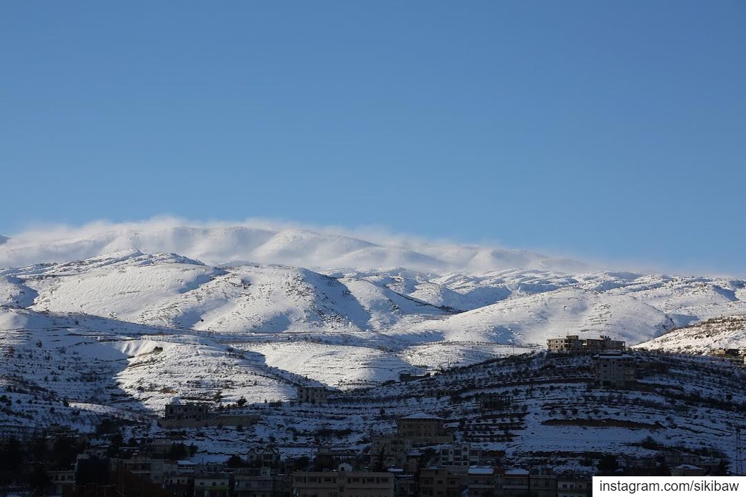 Красивого снега не бывает много, последняя на сегодня 😃.  ливан  горы снег (Beqaa Governorate)