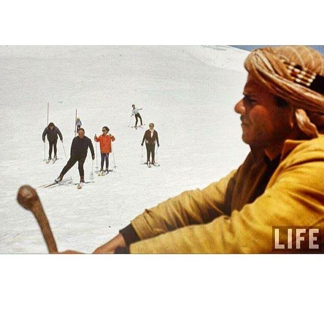 الارز عام ١٩٦٦ ،Ski in the Cedars of God Lebanon in 1966