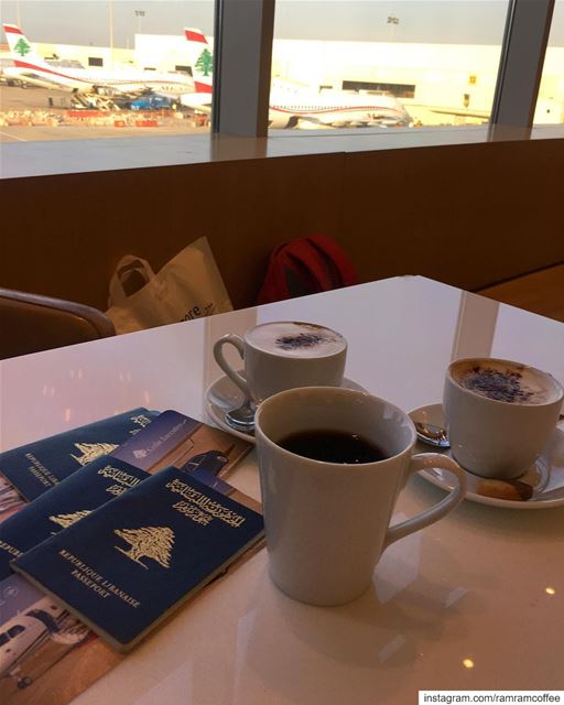 اللحظات الجميلة ليست اين تكون بل مع من تكون.... ramramcoffee ... (Beirut–Rafic Hariri International Airport)