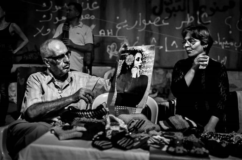 انا و فيروز و مرتي-During the you stink protests in beirut 2015 © Rudy... (Beirut, Lebanon)