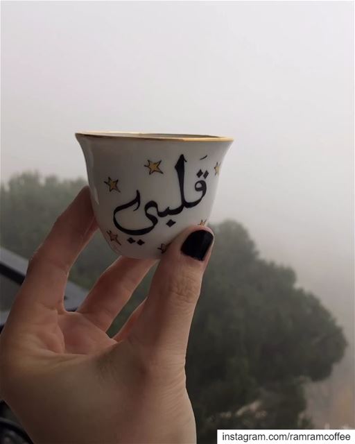 بديت القصة تحت الشتي بأول شتي حبو بعضن  قهوتي  قلبي... ramramcoffee ...