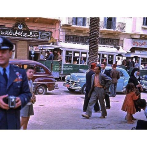بيروت ساحة الشهداء عام ١٩٥٥ ،
