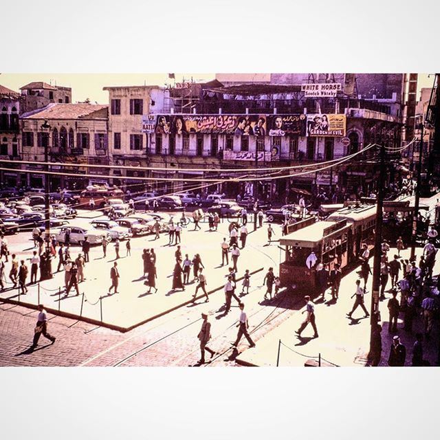 بيروت ساحة الشهداء عام ١٩٦٠ ،