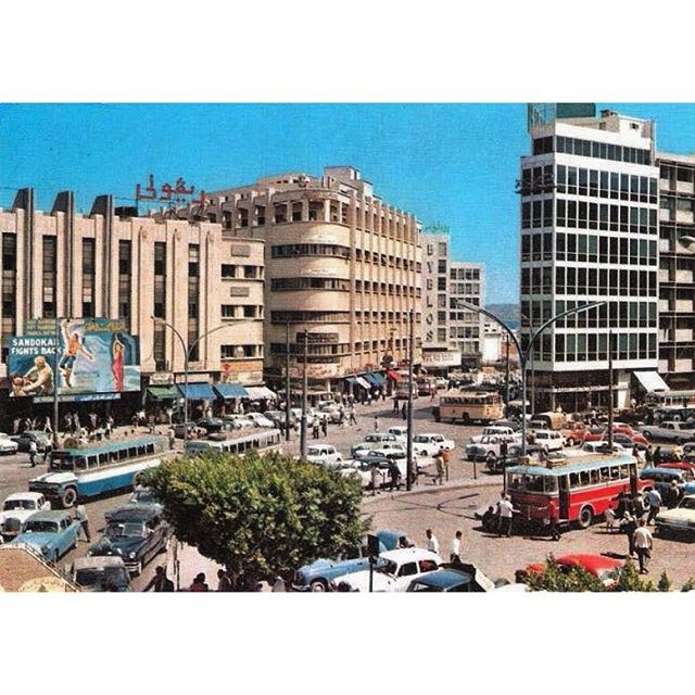 بيروت ساحة الشهداء عام ١٩٦٦ ،