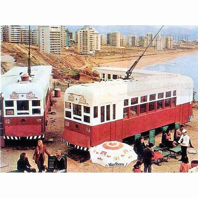 بيروت مطعم الترمواي الرملة البيضاء عام ١٩٧٢ ،