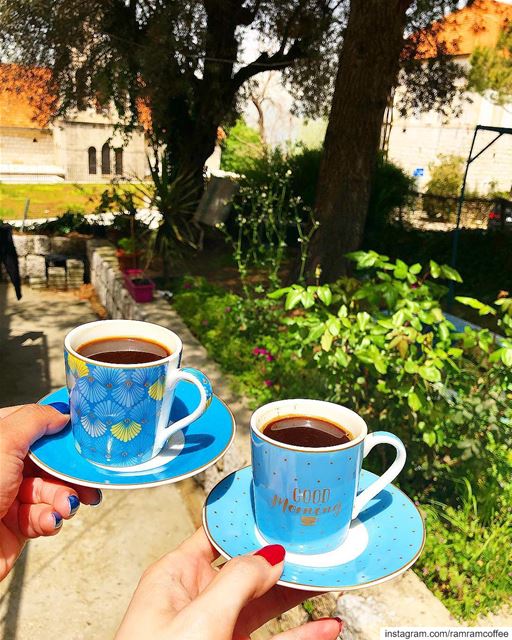 حكاية الصباح تبدأ بفنجان قهوة... ramramcoffee  turkishcoffee  ... (Bikfaïya, Mont-Liban, Lebanon)