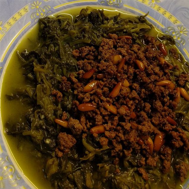  سبانخ   سبانخ مع اللحمة والرز spinach  spinachwithmeat   food ...