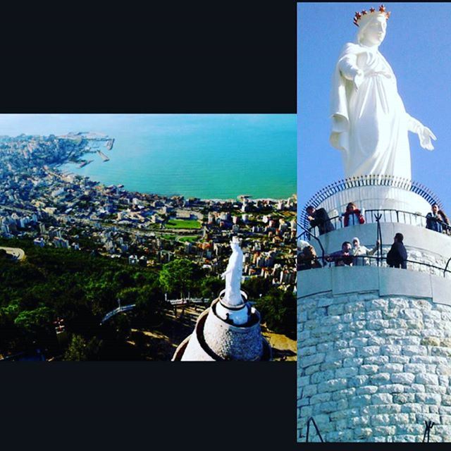 سيدة_لبنان " في حاريصا منظر خلاب يطل على مدينة_جونية