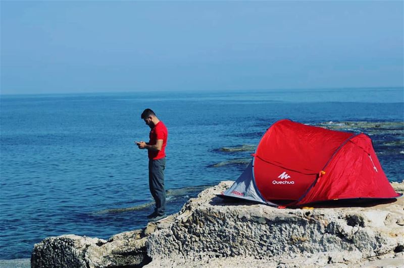 شايف البحر شو كبير....... beach  beautiful  view  summer ... (Chekka)