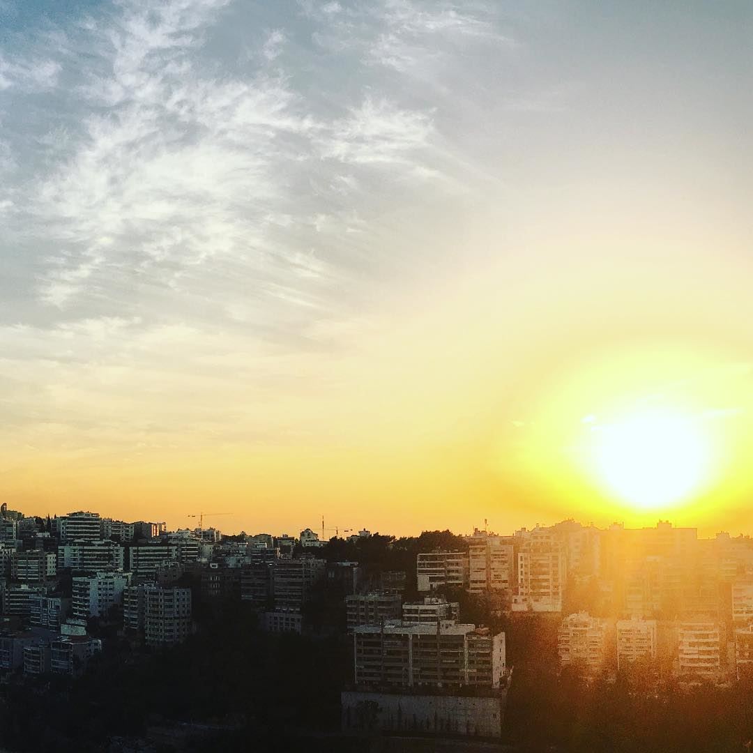 شايف السما شو بعيدي. sky  sun  sunset  clouds  lebanon  above  clouds ... (Beirut, Lebanon)