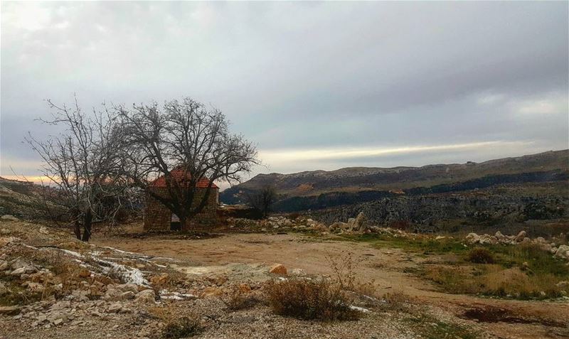 شي بيت ابعد بيت...🏡... oldhouse  winter  snow    forest  outdoors ...