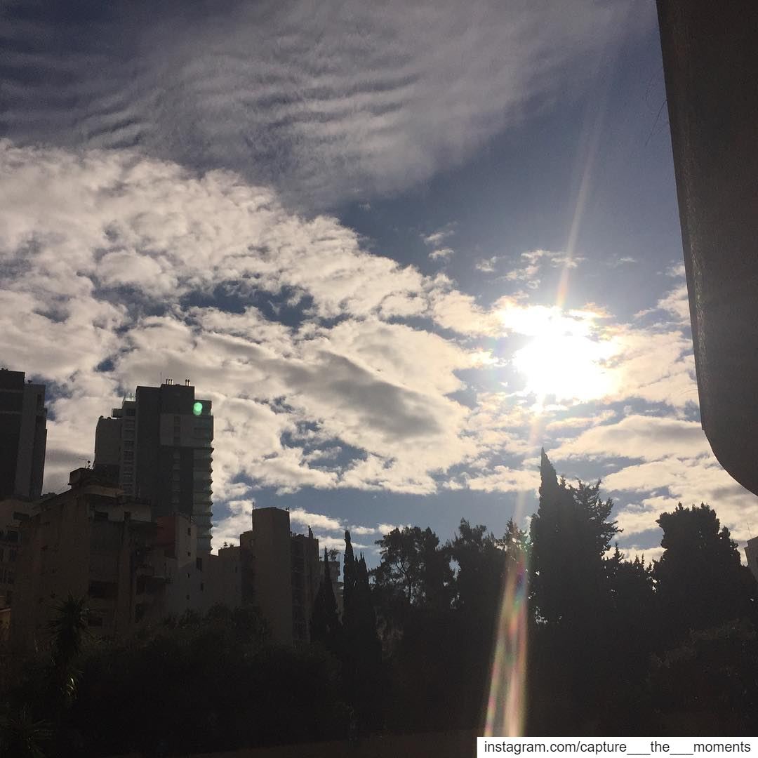 صباح الخير من بيروت Good morning all 😍  sun  sky  clouds  nature ... (Beirut, Lebanon)