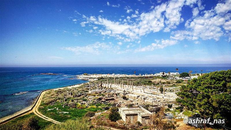 صباح الخير من مدينة صور... livelovetyre  ig_lebanon  livelovebeirut ... (Roman ruins in Tyre)