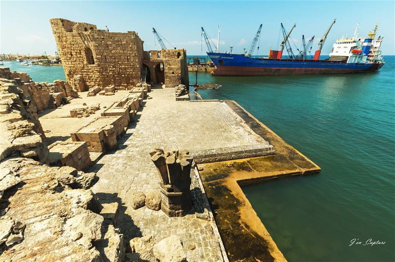 صيدا•••  Lebanon  sidon  saida  LebanonSpotlights  Livelovelebanon ... (Sidon Sea Castle)