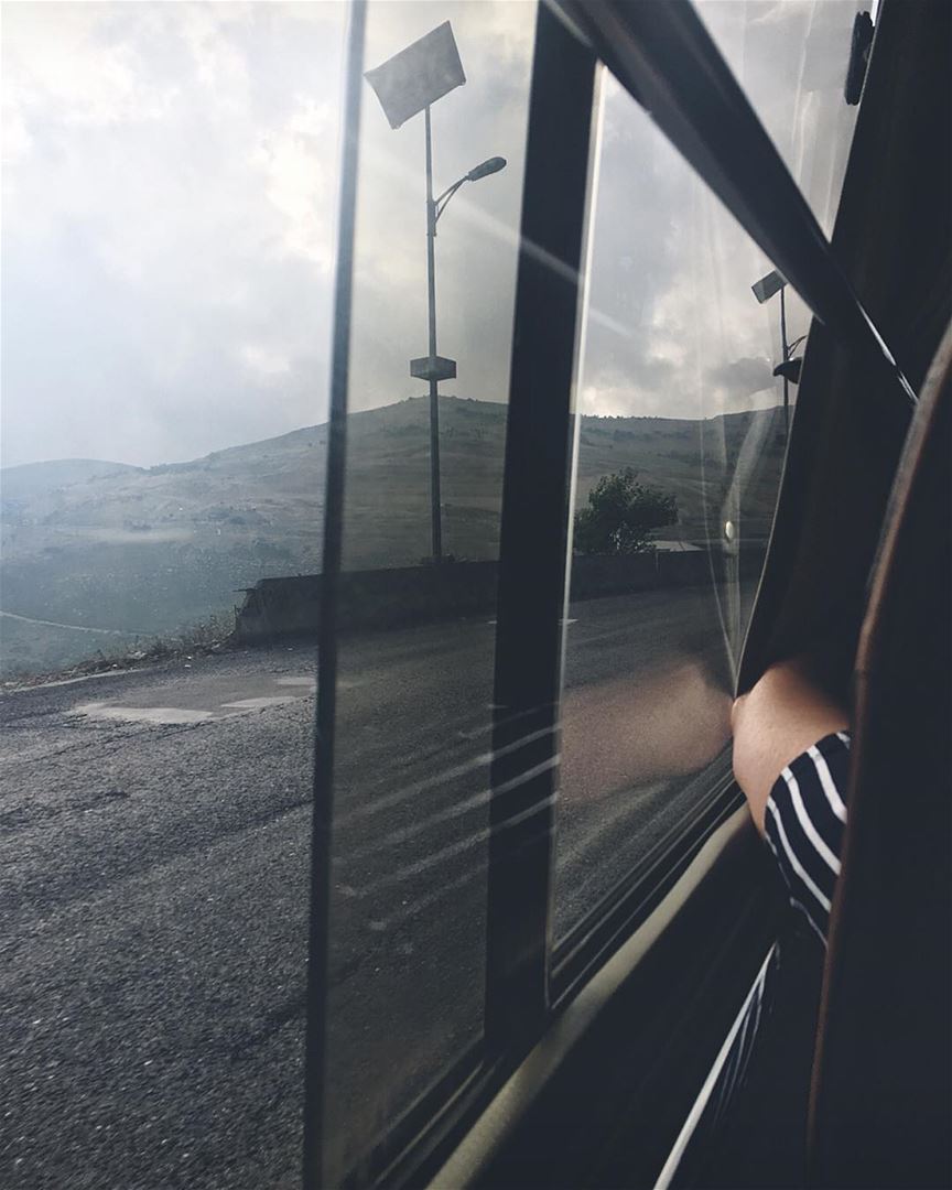 🚌 • ع هدير البوسطة • friday  bus  window  road  tumblr  caption  lebanon... (ضهر البيدر لبنان)