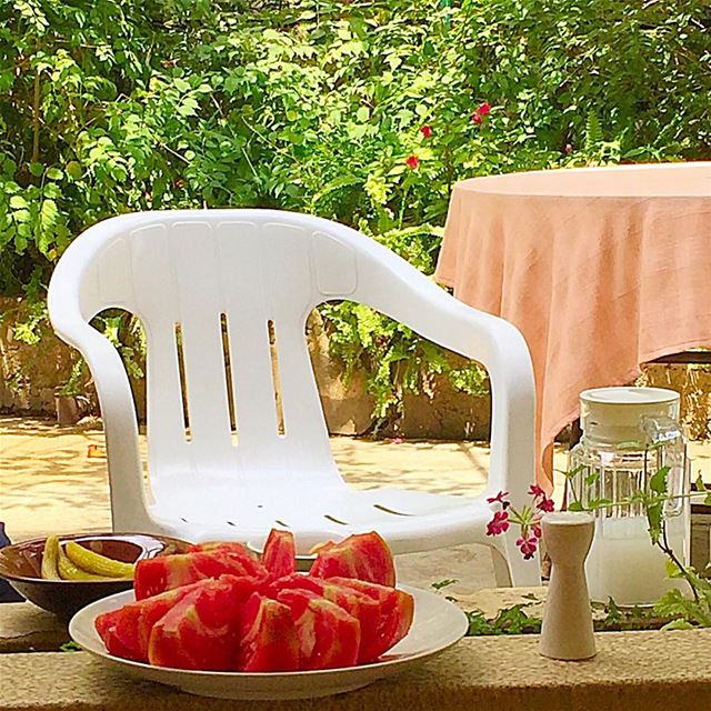 فقشنا راس البندورة 🍅! Just before lunch   beirut  lebanon  sundaylunch ... (Beirut, Lebanon)