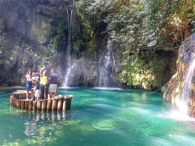  في_بلادي هنيئاً لمن له مرقد عنزة في جبل لبنان lebanon  lebanese  liban ... (شلالات الزرقاء -بعقلين)