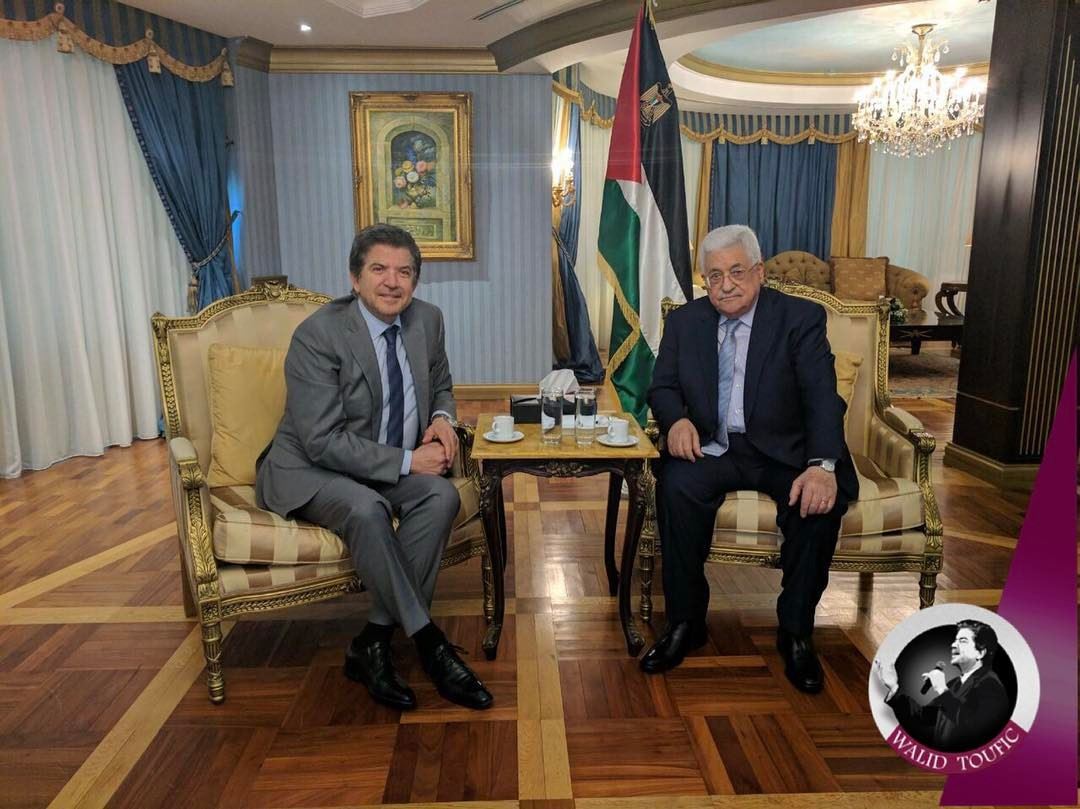 لدى زيارتي لفخامة الرئيس الفلسطيني محمود عباس اليوم في مقر إقامته ببيروت تض (Beirut, Lebanon)