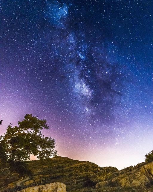 مجرة درب التبانة من أعالي جزين - لبنان  milkyway  night  nightsky ...
