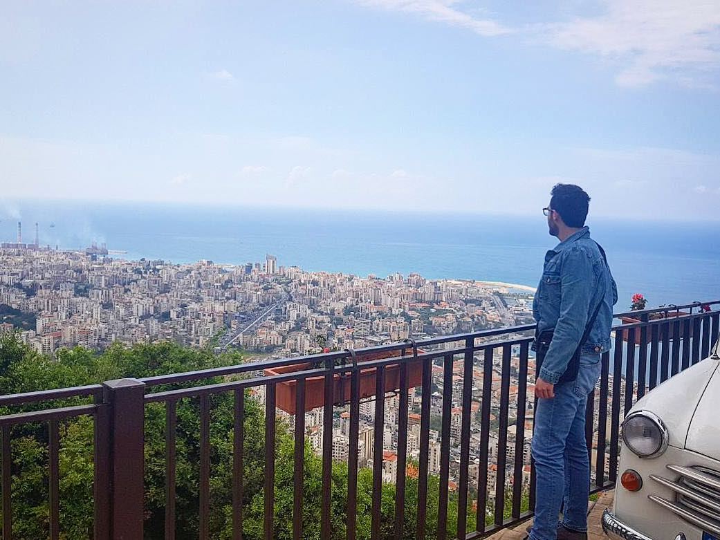 نظرة ع جونيه 🤓💙 beautiful  day  view  from  top  sea  sky  jounieh ... (جونية - Jounieh)