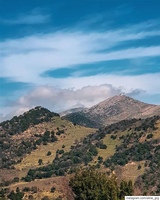 ... يا حبيبي يا جنوب 💚💙 jezzine  love  lebanon  nature  sky  clouds ...