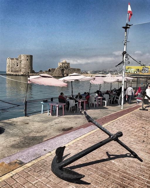 ⚓️🇱🇧.. photography  saida city lebanon  sea port... (Saïda, Al Janub, Lebanon)