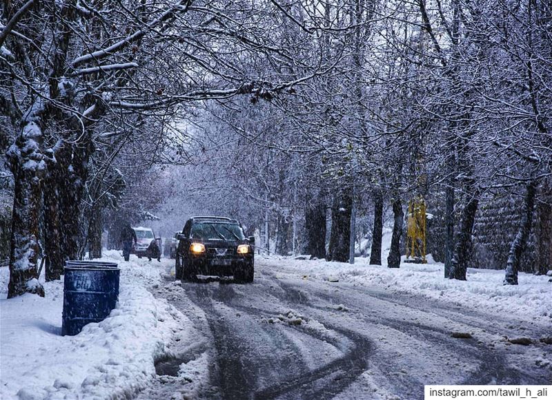 ❄️🚙 snow  landscape  storm  stormy  insta_lebanon  picoftheday ... (Cornish Sawfar)