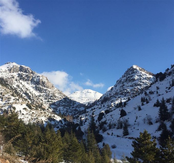 🗻❄️🏔 ... snow  mountains  collins  picoftheday  photooftheday  nature... (Ehmej, Mont-Liban, Lebanon)