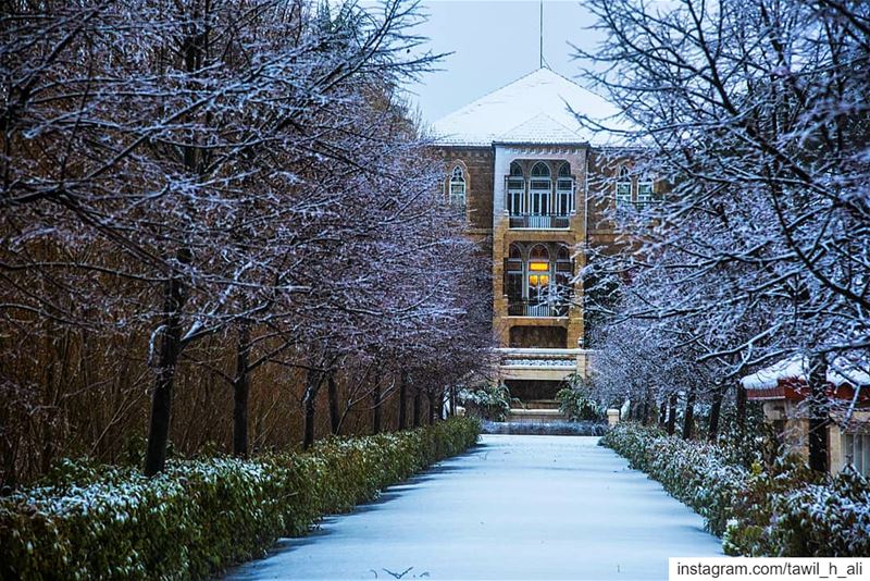 🏠❄️ snow  snowday  stormy  architecture  house  beautiful  nature ... (Sawfar, Mont-Liban, Lebanon)