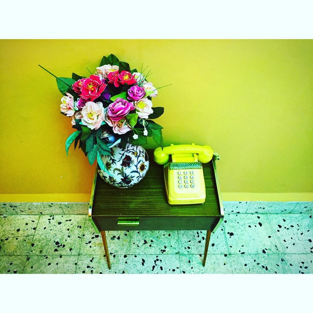☎️ آلو حياتي... .... flowers  oldies  oldbutgold  telephone  vintage ...