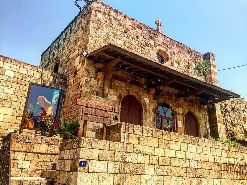 ⛪️🙏❤️Location: كنيسة السيدة العجائبية جبيل-بيبلوس church  old ... (Byblos - Jbeil)